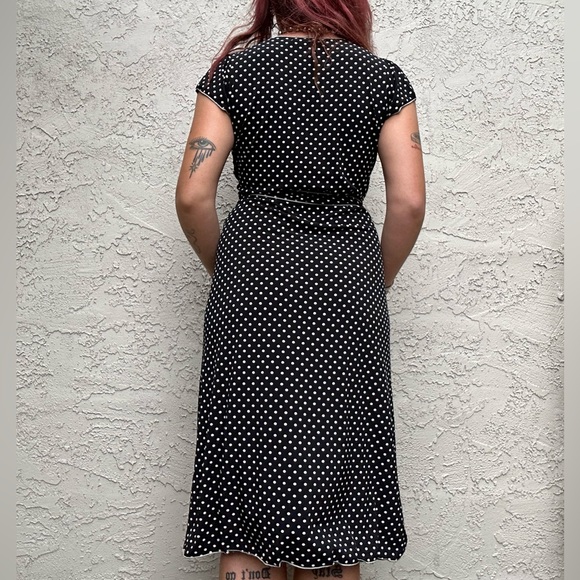 Studio M Polka Dot Wrap Midi Dress - Picture 4 of 10